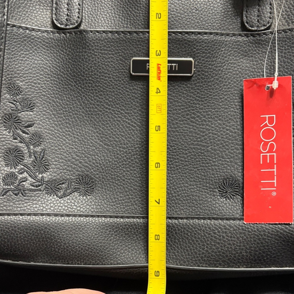 Rosetti Black Floral Satchel - Picture 10 of 11